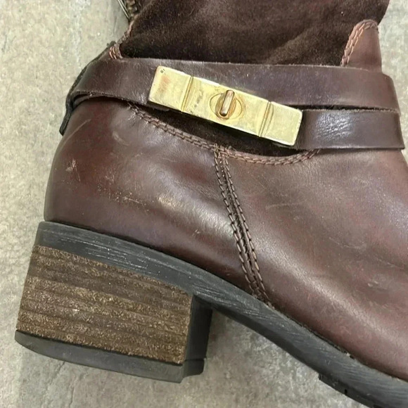 Locale suede leather brown riding boots - Picture 2 of 8